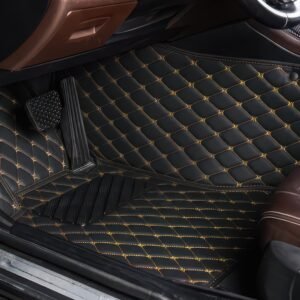 Black & Yellow Luxury Car Mats