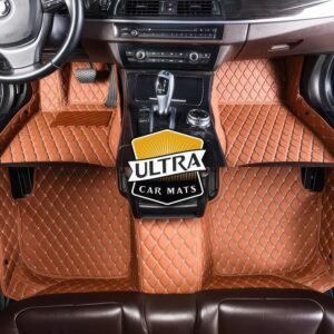 Brown Stripe Luxury Car Mats